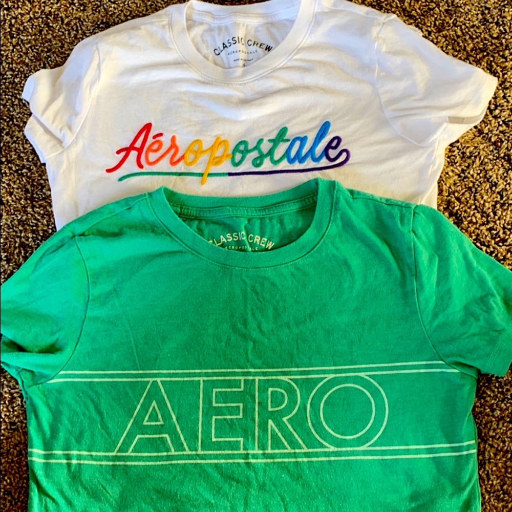 Lot of 2 Aeropostale size S woman’s t shirts
